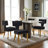 Mid Century Upholstered Dining Chairs Side Chairs Farmhouse Chenille Dining Chair With Metal Legs-198061122