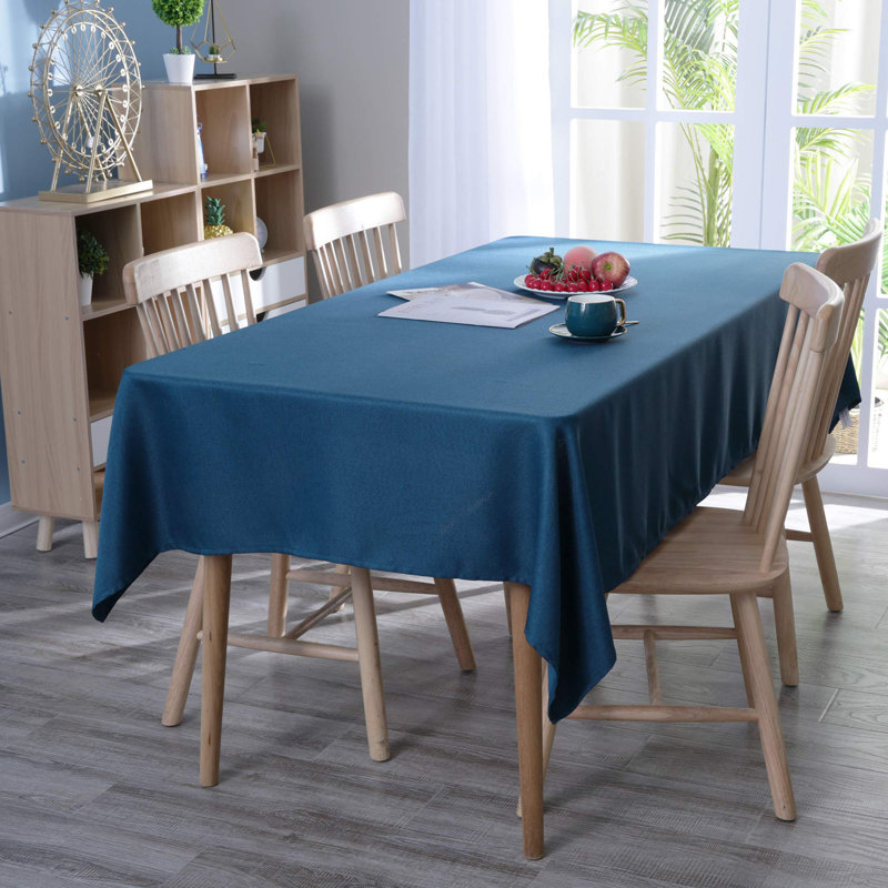 Water Resistant Tablecloths, 120" L x 54" W, Navy Blue