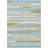 HomeRoots 9' X 12' Sky Blue And Denim Blue Striped Washable Indoor Outdoor Area Rug
