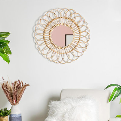 Rattan Flat Mirror