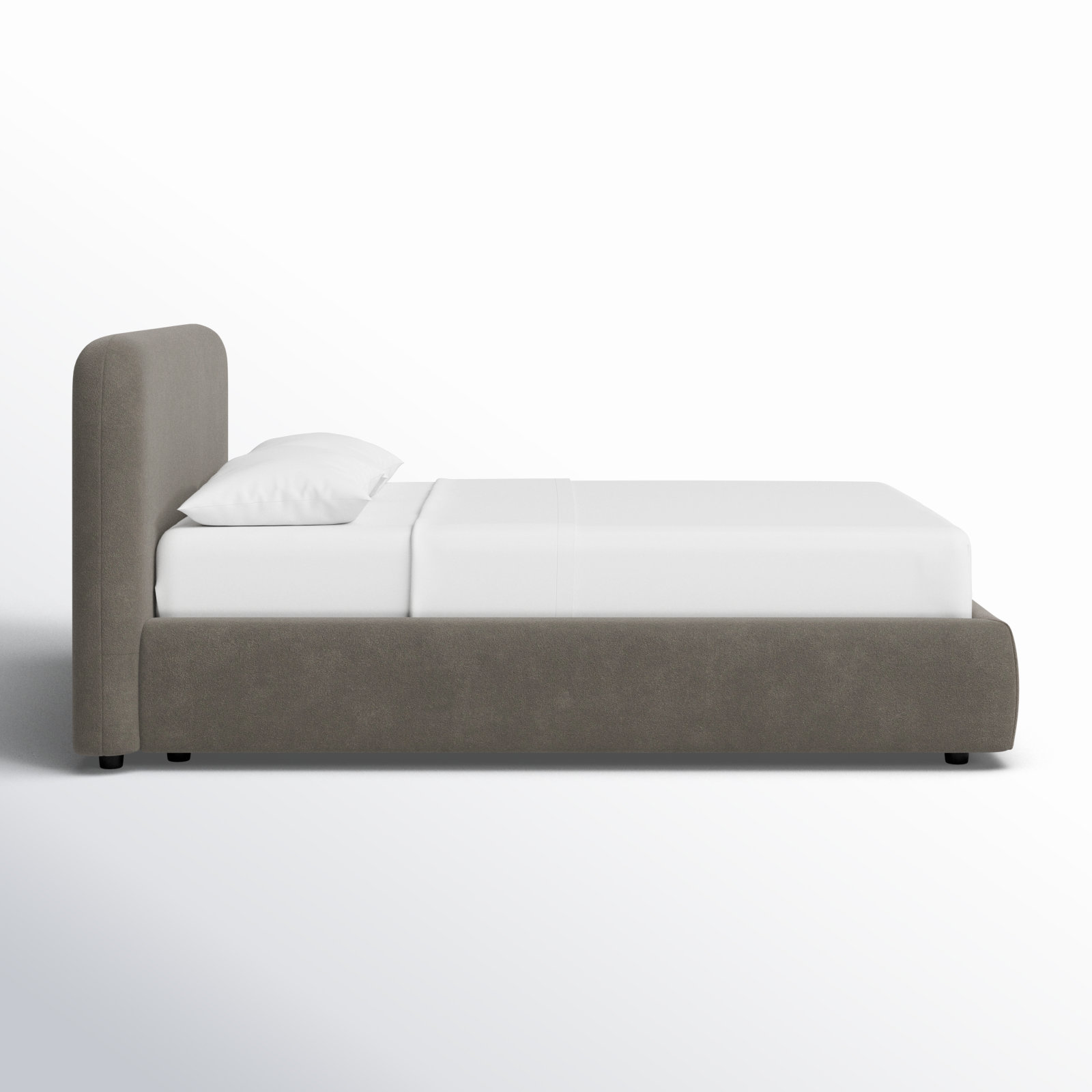 Bella Linen Upholstered Bed, Queen, Elite Ash Performance Chenille