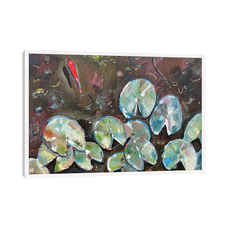 Japanese Pond With Koi Fish by Victoria Sukhasyan - Gallery-Wrapped Canvas Giclée on Canvas, 66.04 cm H x 45.72 cm W