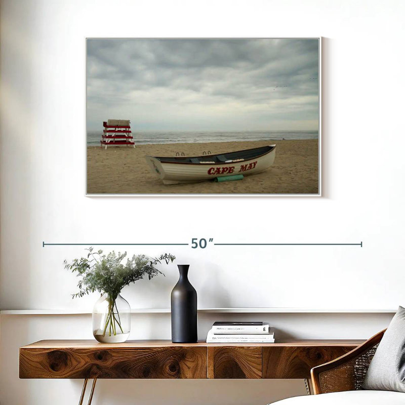 Bateau Cape May, Cadre flottant blanc, 37 po x 25 po