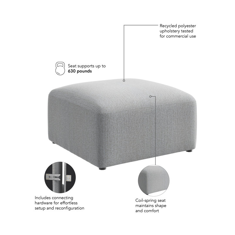 Repose-pieds modulaire Bush Business Furniture Assemble, Brouillard