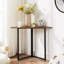Table de coin Anari 65 cm, table d'appoint rustique avec plateau en bois et structure en métal, table de chevet d'angle peu encombrante pour petits espaces (salon, chambre, entrée).-708428648