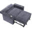 Velours côtelé gris foncé 2 avec porte-gobelets et fonction couchette, style convertible moderne de style transitionnel-1841598300