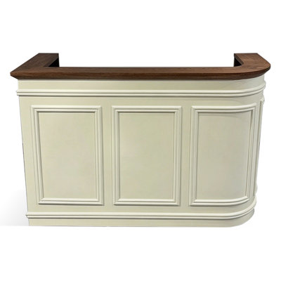 Retro Rectangular Manufactured Wood Reception Desk