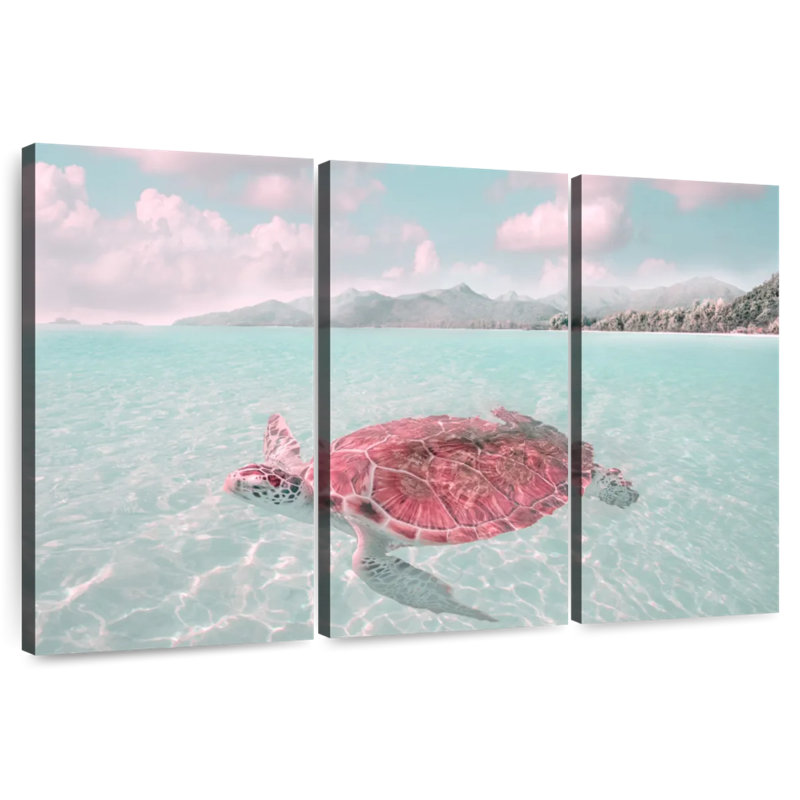 Brampt Sunbathing Turtle, 24" H x 38" W