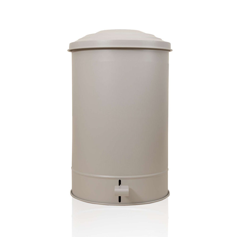 Heavy-Duty Galvanized Storage Bin, Beige, 13.8 x 12.6 x 20.5 Inches | 100% Galvanized Steel, Rust-Resistant | Ideal for Organizing Tools, Garden Supplies, and More | Durable & Versatile for Indoor/Outdoor Use