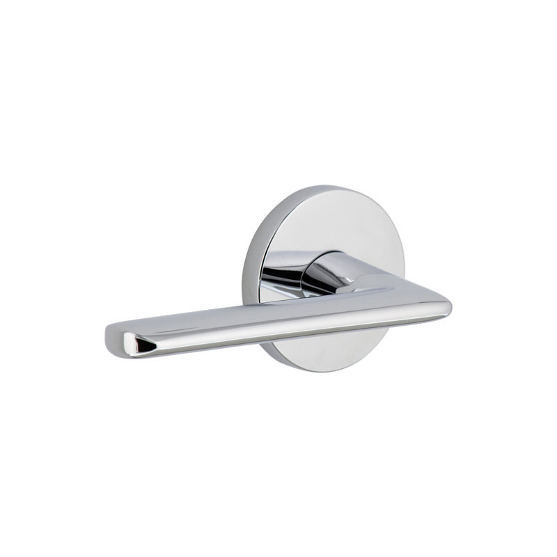 Viaggio Circolo Rosette Passage (couloir et garde-robe) avec levier Brezza, 2.75", Gauche, Chrome brillant