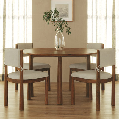 Anish Cilley 4 - Person Solid Wood Dining Set