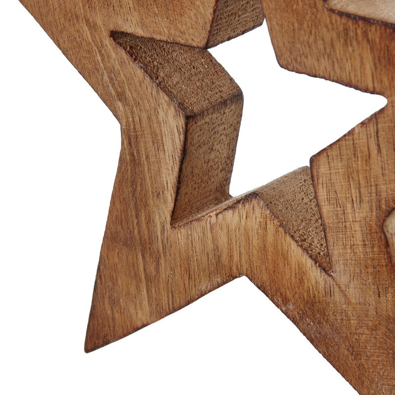 Anly Handmade Wood Novelty & Humour Ornament Accessory, 15 cm H x 15 cm W x 1 cm D, Brown