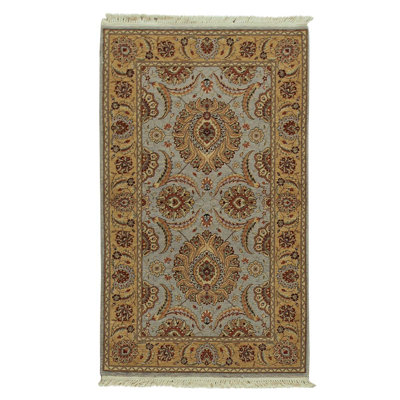 Hand Woven Silk and Wool Oriental Area Rug