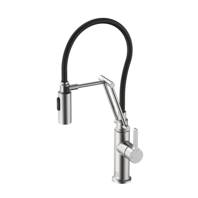 Elegant Home Living Leonardo Pull Down Kitchen Faucet, Brushed Nickel