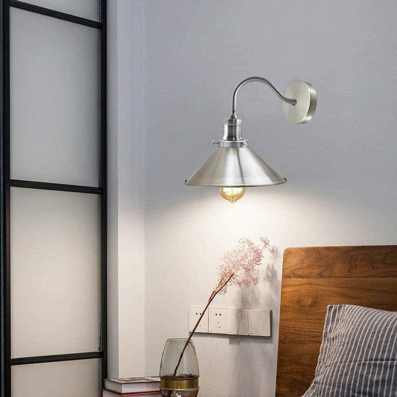 Mcniel Armed Sconce, Satin Nickel