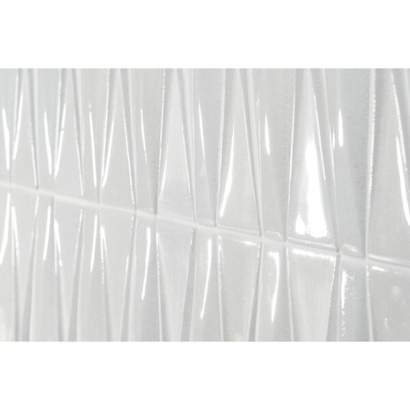 Nabi Harlequin 2x8 Glossy Glass Mosaic Tile, White