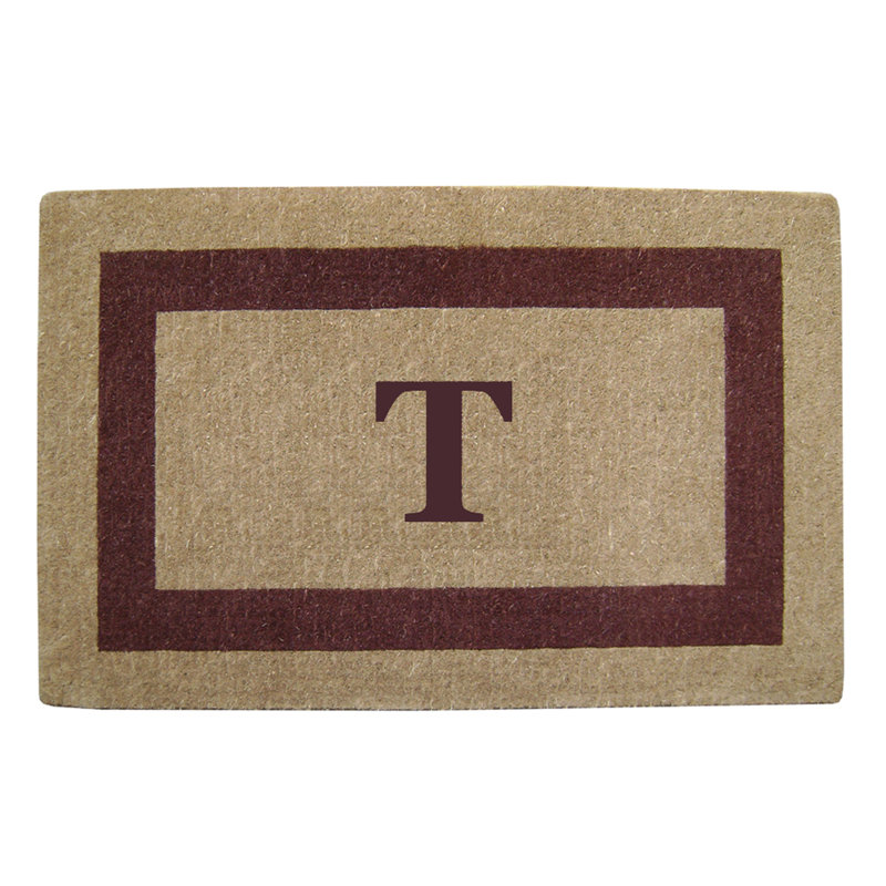 Tapis de porte antidérapant pour l'extérieur, Brun, T, L 22 po x L 36 po