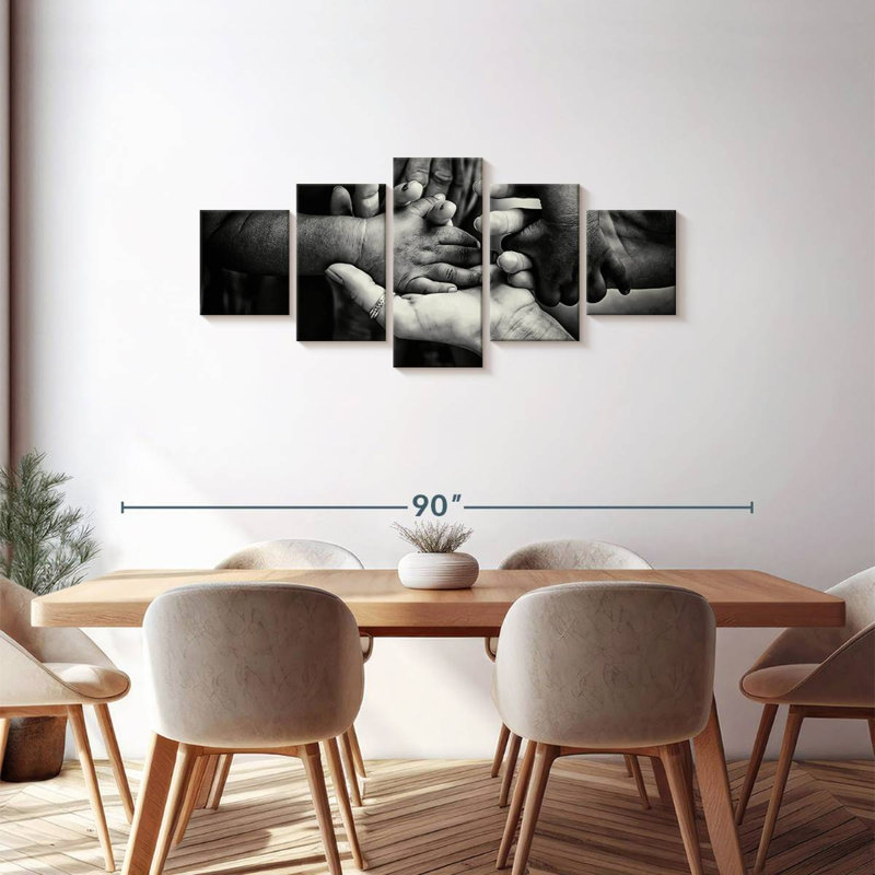 Family Hands BW, 30" H x 68" W