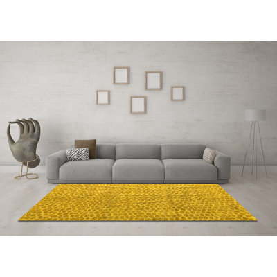 Tapis lavables à la machine Abstract 5388 - jaune