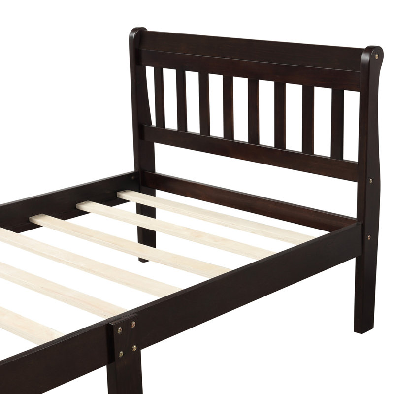 Lit plateforme en bois avec lit à panneaux et lit à lattes avec tête de lit / pied de lit / support à lattes de bois (ancien SKU: WF192434AAP)