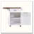 39.3" Farmhouse Kitchen Island with Drop Leaf & Open Side Rack-482176412
