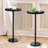 Drink Tables For Small Spaces Pedestal Side Table Set Of 2 Small Round Side Tables With Base Black Pedestal Stand For Sofa Couch Chair Patio, Black