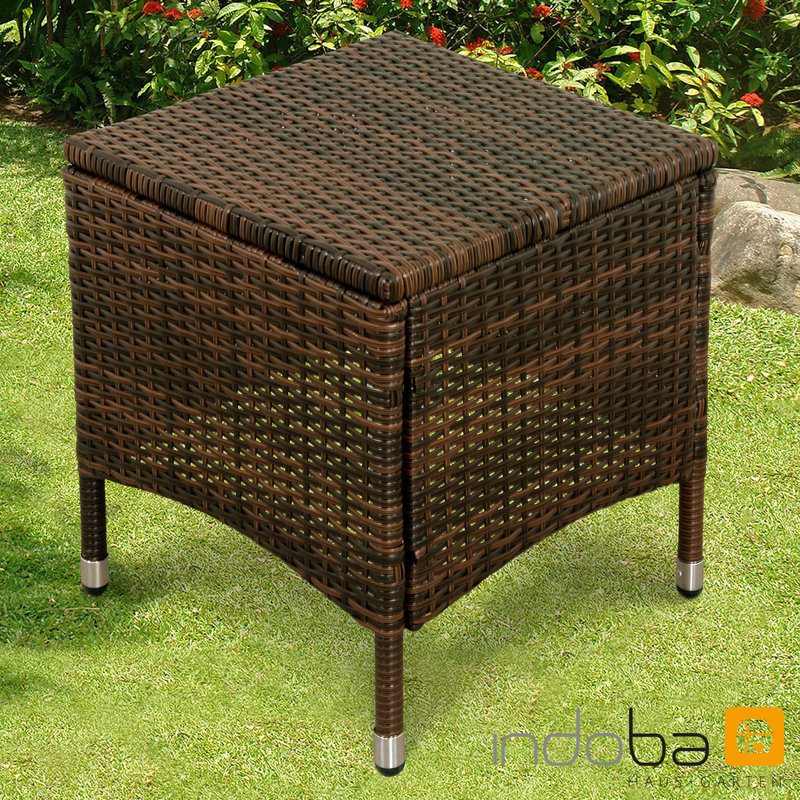 Afrin Outdoor Ottoman, Brown