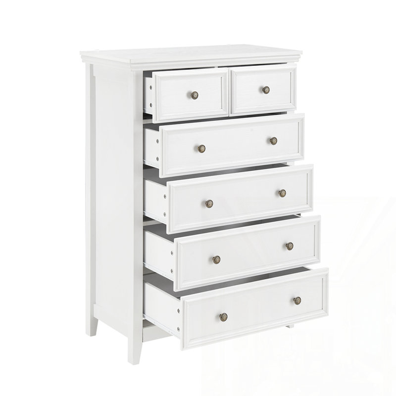 Commode 6 tiroirs Modern, Blanc