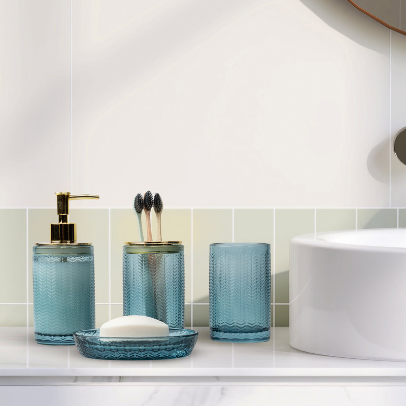 4 Piece Bathroom Accessory Set