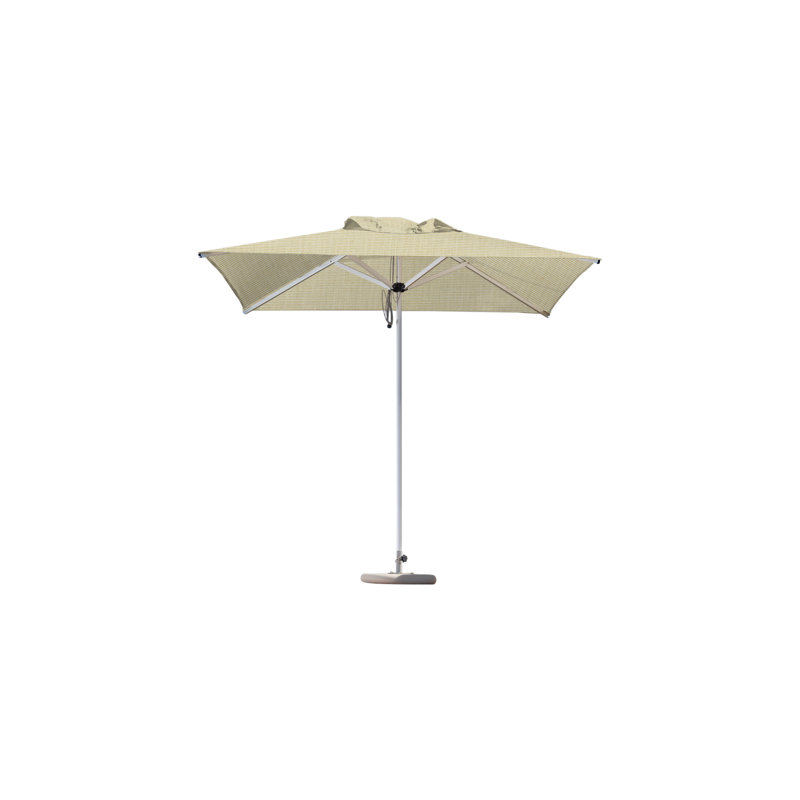 Mistral Square Market Umbrella, CBS + 2" Galvanized Tube, 6'6", Gobi
