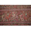 Tapis traditionnel rouge et rose à motif floral 9 x 13