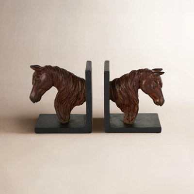 Resin Horse Bookends