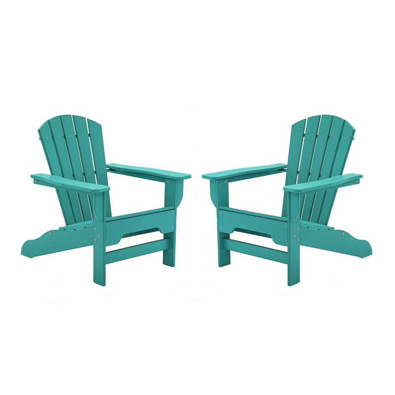 Willene Outdoor Adirondack Set, Aruba