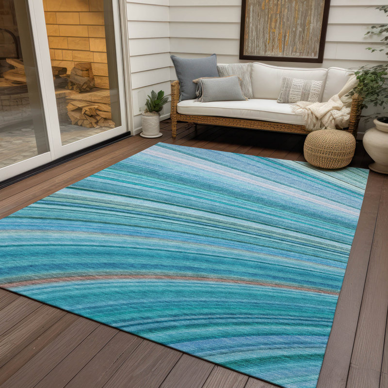Jurnee Abstract Indoor / Outdoor Rug, Rectangle 2'6" x 3'10"