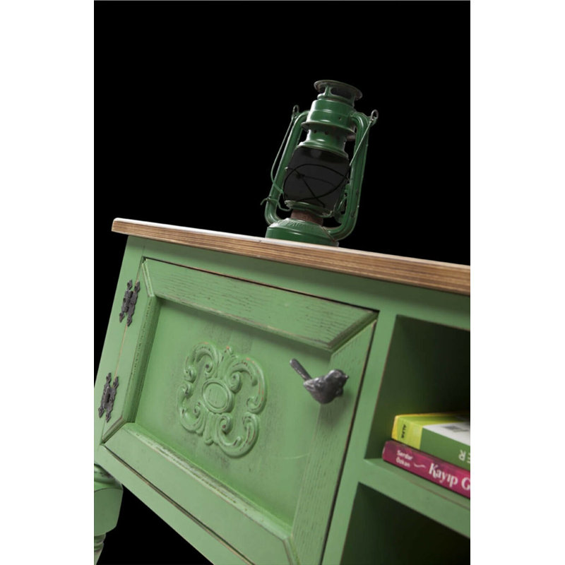 Keikei Unfinished TV Stand, Green