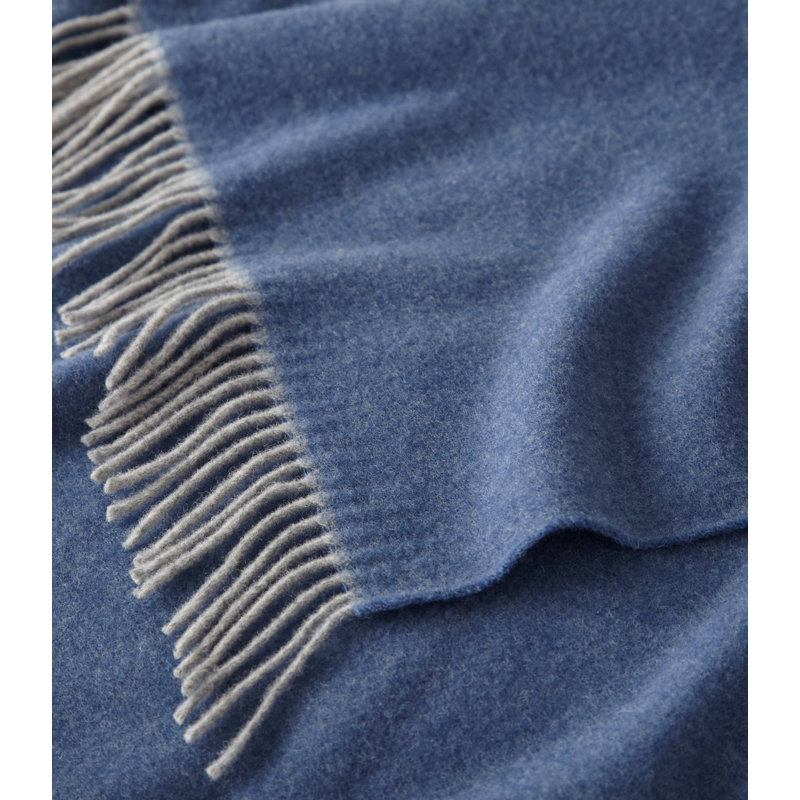 Verona Wool Throw Blanket, BLUE