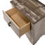 Table de chevet en bois flotté à 2 tiroirs style vieilli 1Pc