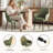 Modern Fabric Upholstered Dining ArmChair with Metal Legs, Ergonomic Back-1051973638