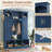 Modern 71'' Hall Tree with Bench and Shoe Storage, Classic Arched Farmhouse Entryway Organizer with 7 Hooks & Adjustable Shelves-126672281