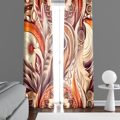 Paire de rideaux semi-transparents en polyester Danmir