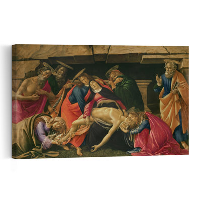 Lamentation Of Christ. C.1490 Abstract Contemporary Wall Art Print by Sandro Botticelli - 1 Piece Wrapped Canvas Wall Art