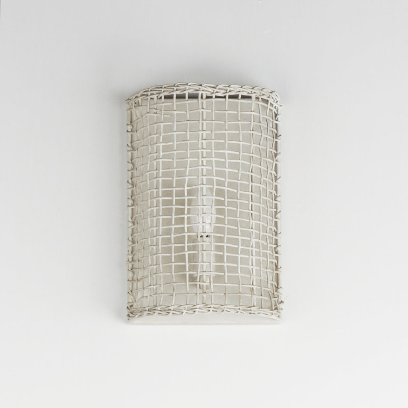 Cestino-Wall Sconce, Weathered White