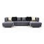 Canapé modulaire double en U Addilyn Marigold Velvet-397589151