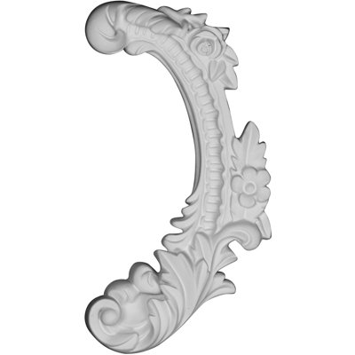 Zadlo 8.625'' H x 4.5'' W x 1'' D Urethane Onlay Scroll