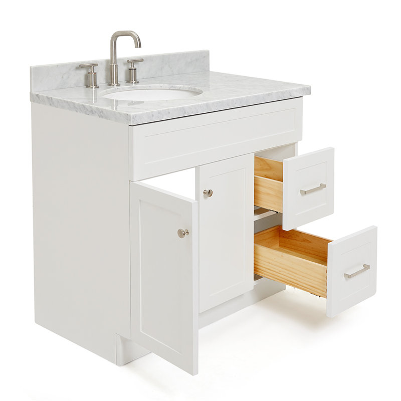 Ensemble de meuble-lavabo simple 37 po Abell, Blanc