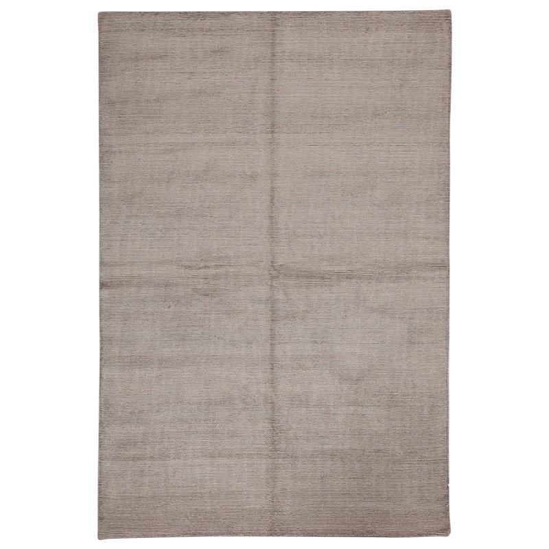 Tapis argent noué à la main de qualité unique en son genre