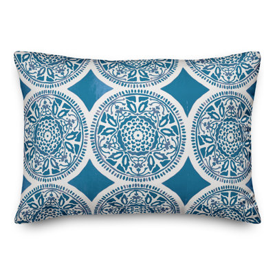 Floral Outdoor Reversible Throw Pillow