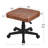 Height Adjustable Rolling Foot Stool, PU Leather Ottoman with Wheels, Rolling Ottoman Stool with Casters, Mobile Vanity Stool for Office Desk, Makeup Room, Salon, Living Room-1507922240