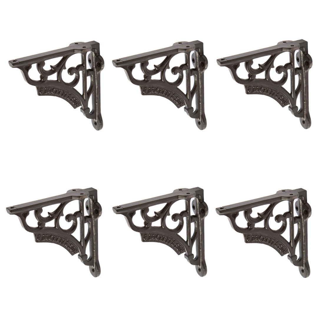 Hammer & Tongs - Ornate Iron Shelf Bracket - Black
