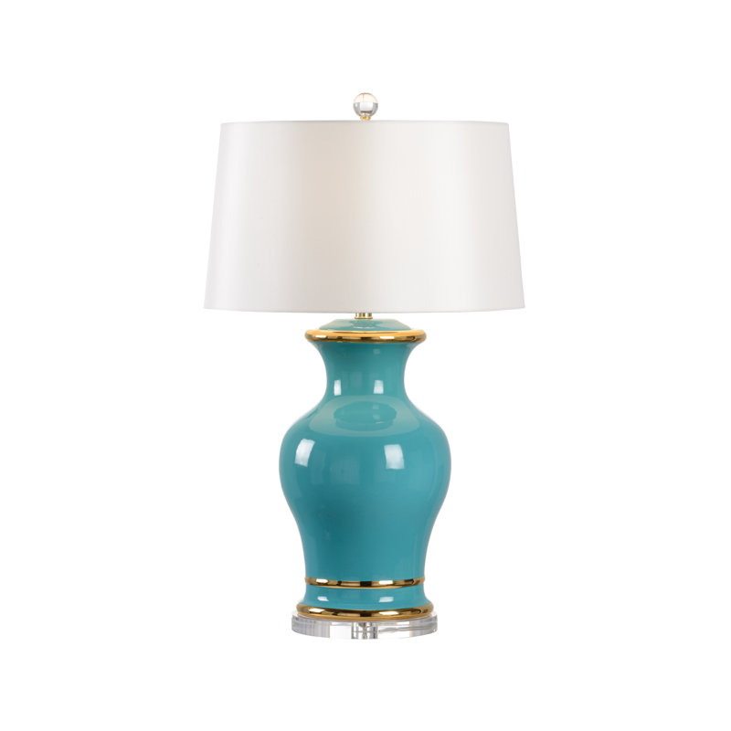 Audrey Table Lamp, Turquoise